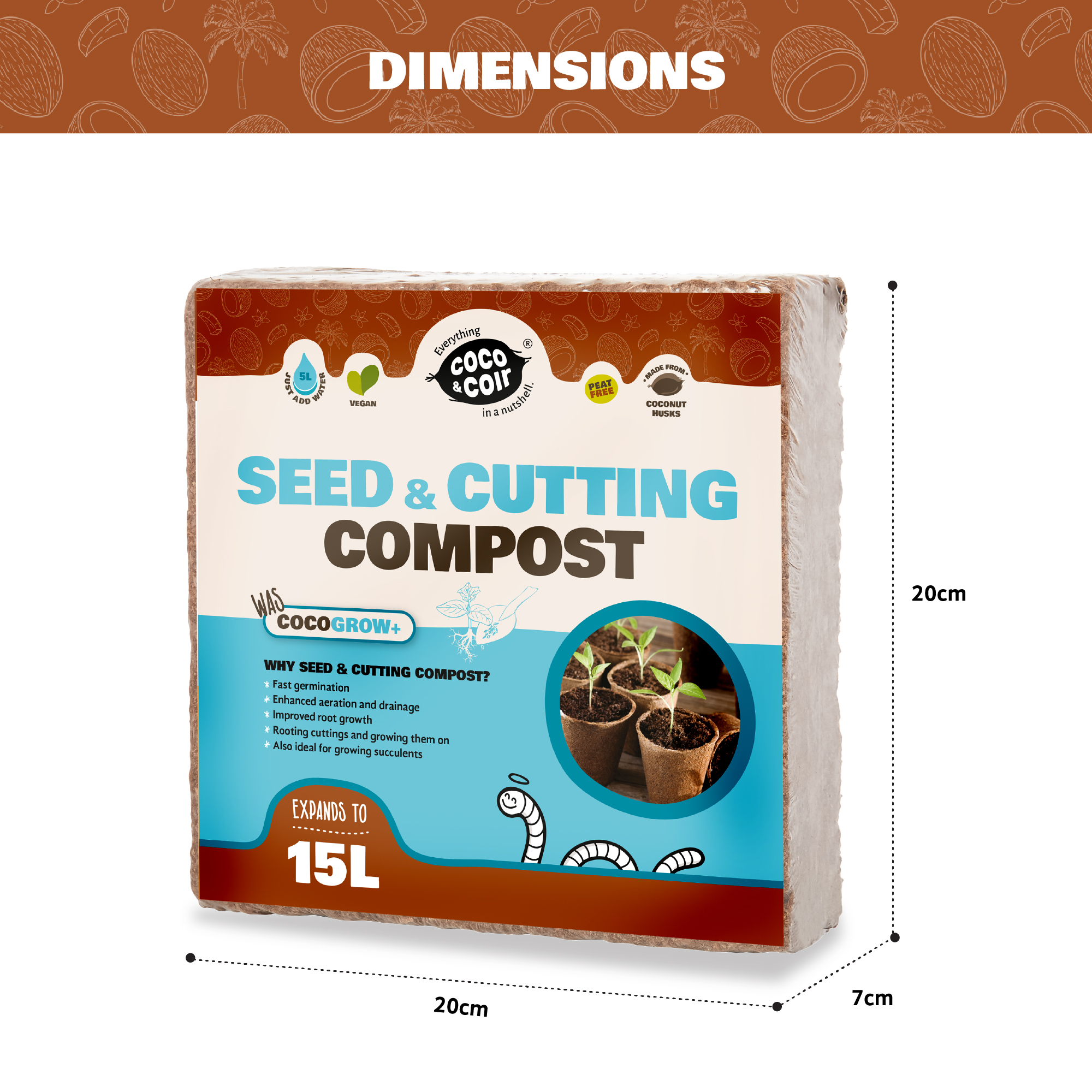 Cutting & Seeding Compost - 15L - with perlite