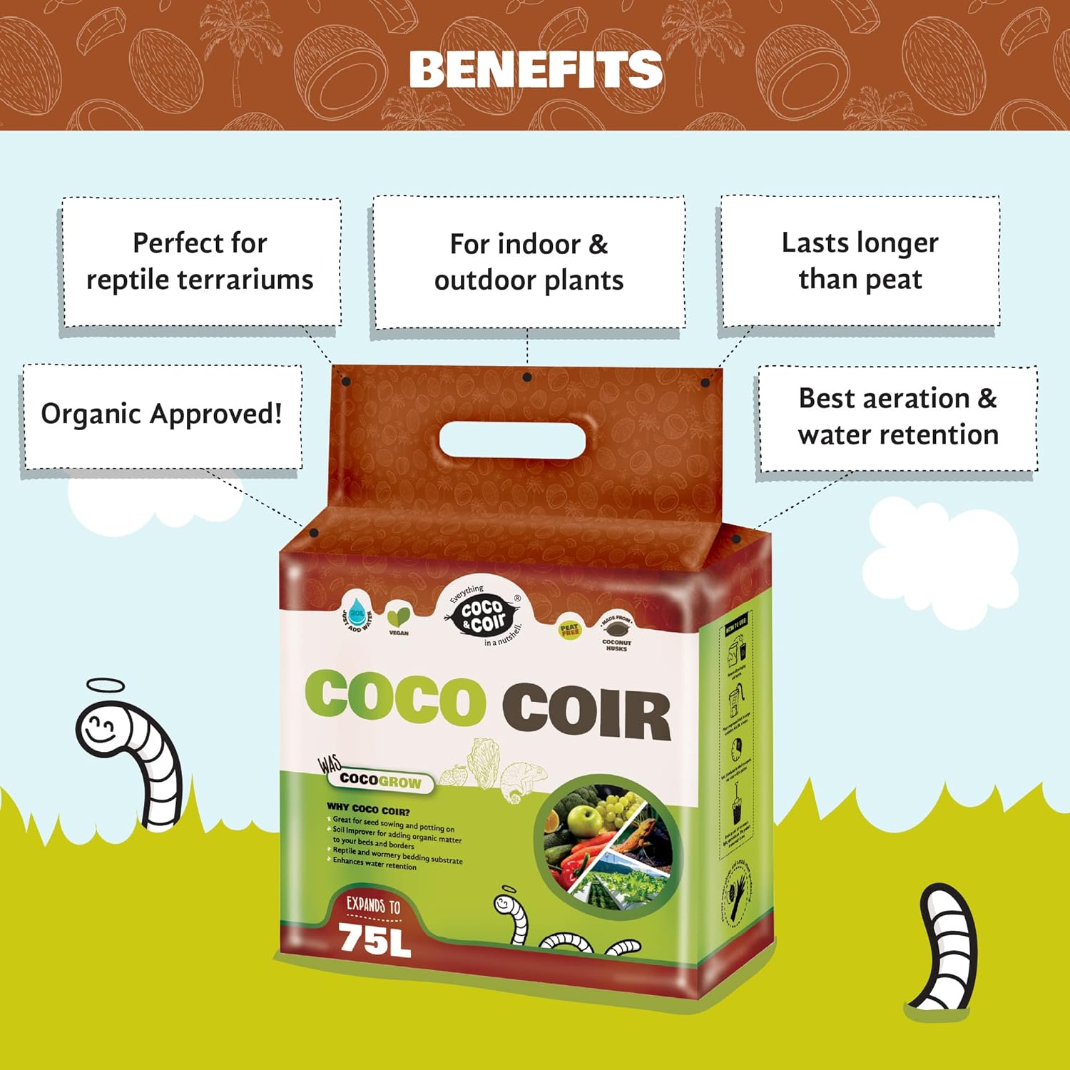 Coir Compost - 75L - 100% organic