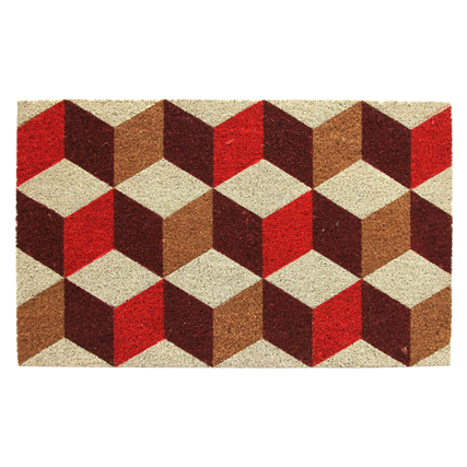Vintage Cubes Abstract Printed Doormat Design